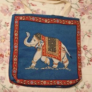 Elegant Blue Elephant Design Tote Bag